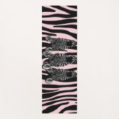 Trendy Pink Zebra Herd op Zebra Print Yogamat (Voorkant)