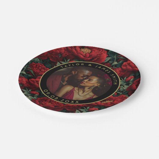 Trendy Pioen Platen Voor Bachelor Party Papieren Bordje (Gekanteld)