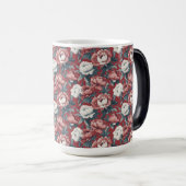 Trendy Pioenrozen Patroon Gefeliciteerd Afgestudee Magische Mok (Voorkant rechts)