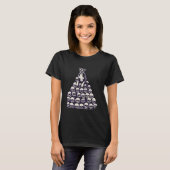 Trendy Pitbull-hond skelet Goth T-shirt (Voorkant volledig)