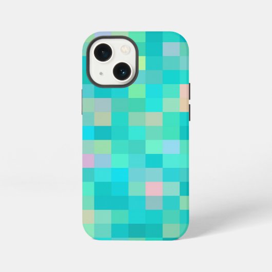 Trendy Pixel Art Meerkleurig Patroon iPhone Hoesje (Achterkant)