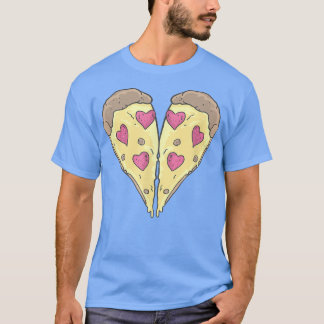 Trendy Pizza Heart Food Humor T-Shirt
