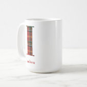 Trendy Plaid Letter I Monogram Naam Kerst Koffiemok (Voorkant links)