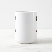 Trendy Plaid Letter Z Monogram Naam Kerst Koffiemok (Center)