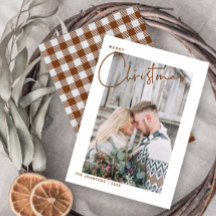 Trendy Plaid Vrolijk Kerstscript Foto