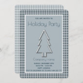 Trendy plaid winter vrolijke kerstboom kaart (Voorkant / Achterkant)