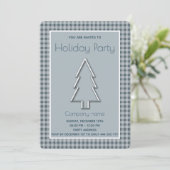 Trendy plaid winter vrolijke kerstboom kaart (Staand voorkant)