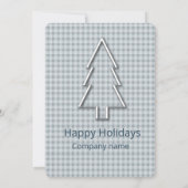 Trendy plaid winter vrolijke kerstboom kaart (Achterkant)