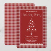 Trendy plaid winter vrolijke kerstboom kaart (Voorkant / Achterkant)