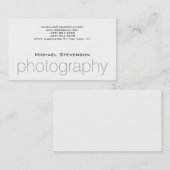 Trendy Plain Black Grey White Visitekaartje (Voorkant / Achterkant)