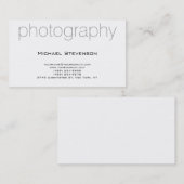 Trendy Plain Black White Chic Visitekaartje (Voorkant / Achterkant)