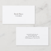 Trendy Plain Clean Simple Styn Modern Visitekaartje (Voorkant / Achterkant)