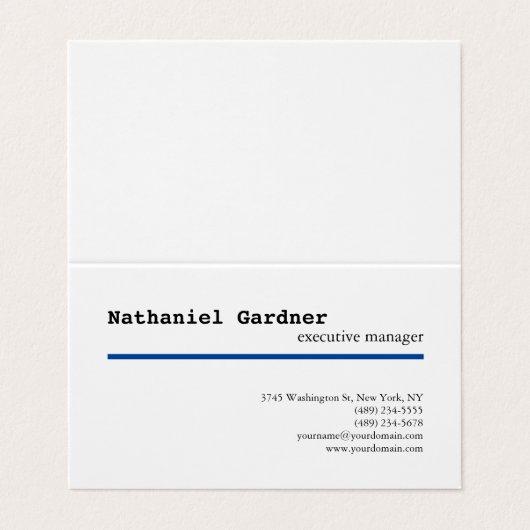 Trendy Plain Creative Modern Minimalist Visitekaartje (Buitenkant ongevouwen)