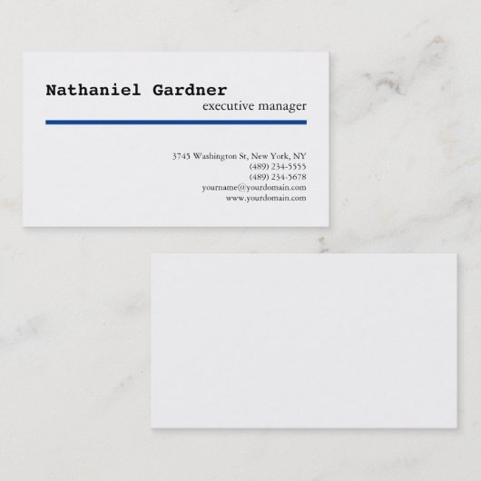 Trendy Plain Creative Modern Minimalist Visitekaartje (Voorkant / Achterkant)