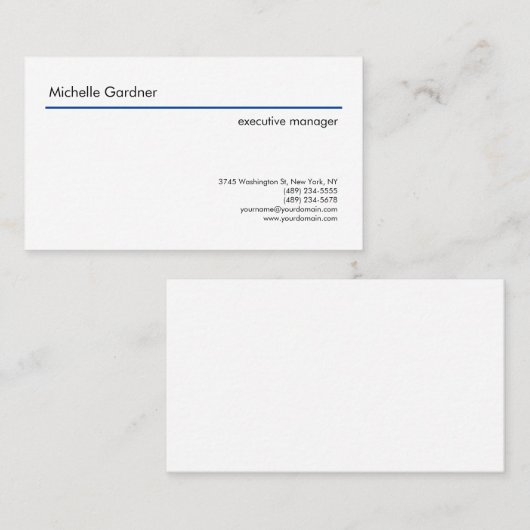 Trendy Plain Creative Modern Minimalist Visitekaartje (Voorkant / Achterkant)