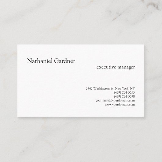 Trendy Plain Creative Modern Minimalist Visitekaartje (Voorkant)