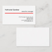 Trendy Plain Creative Modern Minimalist Visitekaartje (Voorkant / Achterkant)