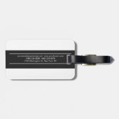 Trendy Plain Eenvoudig Grijs Wit Bagagelabel (Achterkant horizontaal)