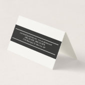 Trendy Plain Eenvoudig Grijs Wit Visitekaartje (Achterkant)