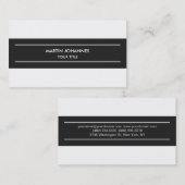 Trendy Plain Eenvoudig Grijs Wit Visitekaartje (Voorkant / Achterkant)