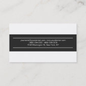 Trendy Plain Eenvoudig Grijs Wit Visitekaartje (Achterkant)