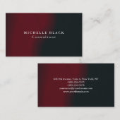 Trendy Plain Elegant Rood Zwart Professioneel Visitekaartje (Voorkant / Achterkant)