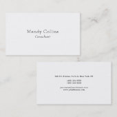 Trendy Plain Minimalist Professional Modern Visitekaartje (Voorkant / Achterkant)