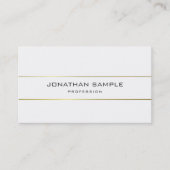 Trendy Plain Monogram Design Modern Gold Stripes Visitekaartje (Voorkant)