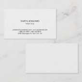 Trendy Plain Professional White Visitekaartje (Voorkant / Achterkant)