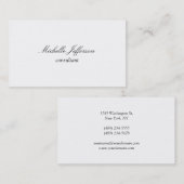 Trendy Plain Simple Black White Visitekaartje (Voorkant / Achterkant)