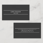 Trendy Plain Simple Grey Visitekaartje (Voorkant / Achterkant)
