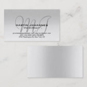 Trendy Plain Simple Monogram Visitekaartje (Voorkant / Achterkant)