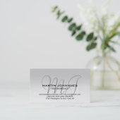 Trendy Plain Simple Monogram Visitekaartje (Staand voorkant)