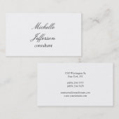 Trendy Plain Simple White Visitekaartje (Voorkant / Achterkant)