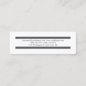 Trendy Plain Slim Gray Lines Mini Visitekaartje (Achterkant)