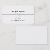 Trendy Plain Stijlvol zwart en wit eenvoudig Visitekaartje (Voorkant / Achterkant)