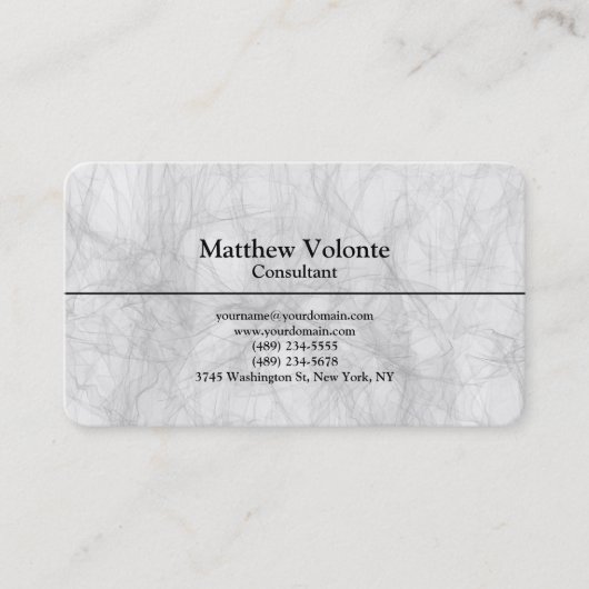 Trendy Plain Stylish Gray Professional Visitekaartje (Voorkant)