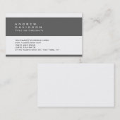 Trendy Plain White Grey Striped Visitekaartje (Voorkant / Achterkant)