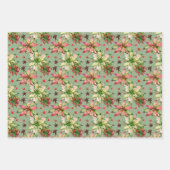 Trendy Poinsettia en Berries Inpakpapier Vel (Voorkant 2)