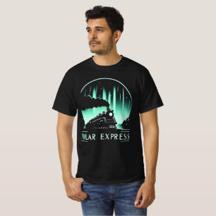 Trendy Polar Express Trein Heren Zwart T-shirt