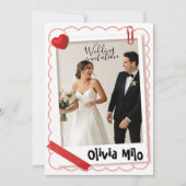 Trendy Polaroid Scrapbook Stijl Bruiloft Kaart (Voorkant)