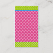 Trendy Polka Dot Cake Pop Cupcake Bakery Design Visitekaartje (Achterkant)