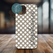 Trendy Polka Dot Pattern met gepersonaliseerde naa Case-Mate iPhone Case