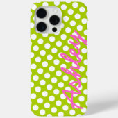 Trendy Polka Dot Pattern met name - green roze Case-Mate iPhone Case (Achterkant)