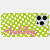 Trendy Polka Dot Pattern met name - green roze Case-Mate iPhone Case (Achterkant (horizontaal))