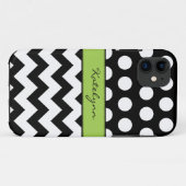 Trendy Polka Dots Chevron Zigzag iPhone 5 Hoesje (Achterkant (horizontaal))