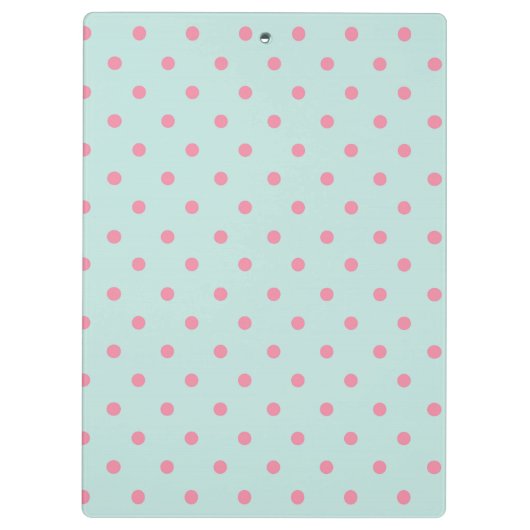 Trendy Polka Dots Monogram Klembord (Achterkant)