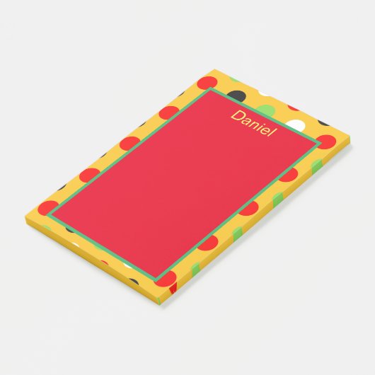 Trendy Polka dots Post-it® Notes (Schuin)