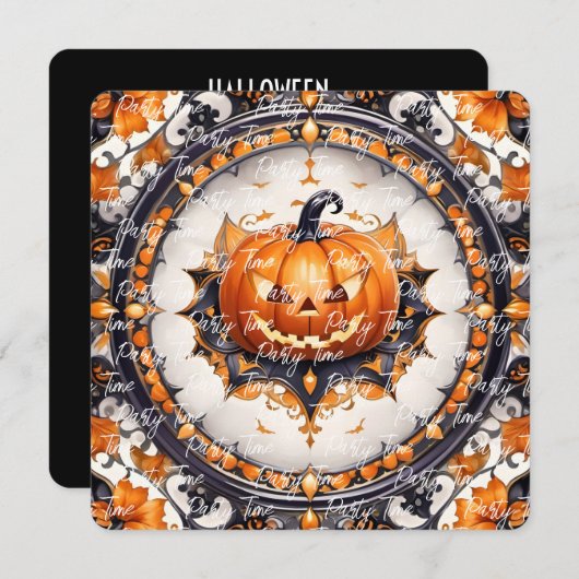 Trendy pompoen Halloween herfst Collectie Kaart (Voorkant / Achterkant)