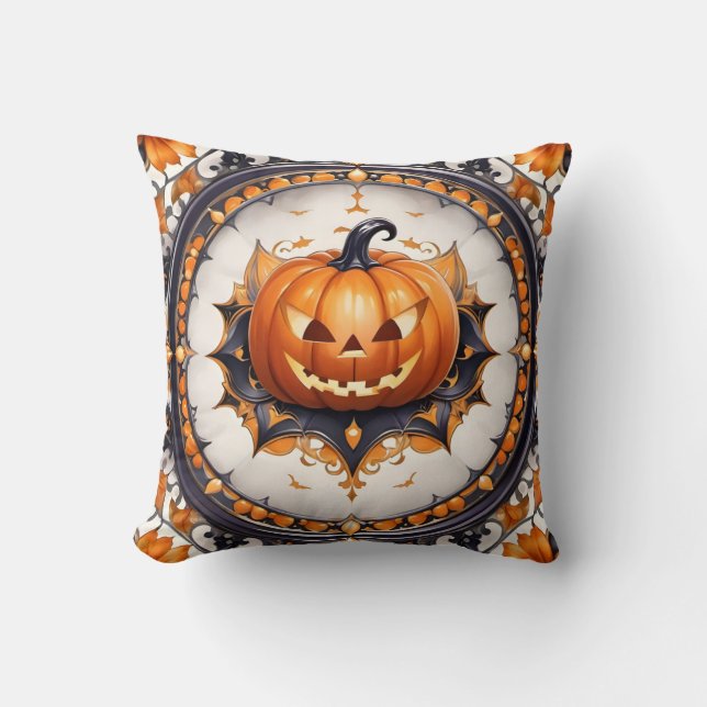 Trendy pompoen Halloween herfst Collectie Kussen (Voorkant)